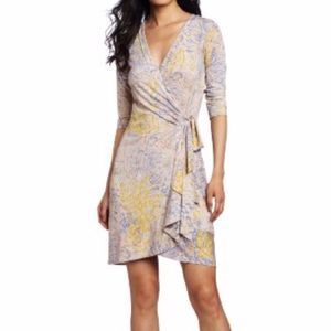 BCBGMAXAZRIA Floral Alberta Wrap Dress